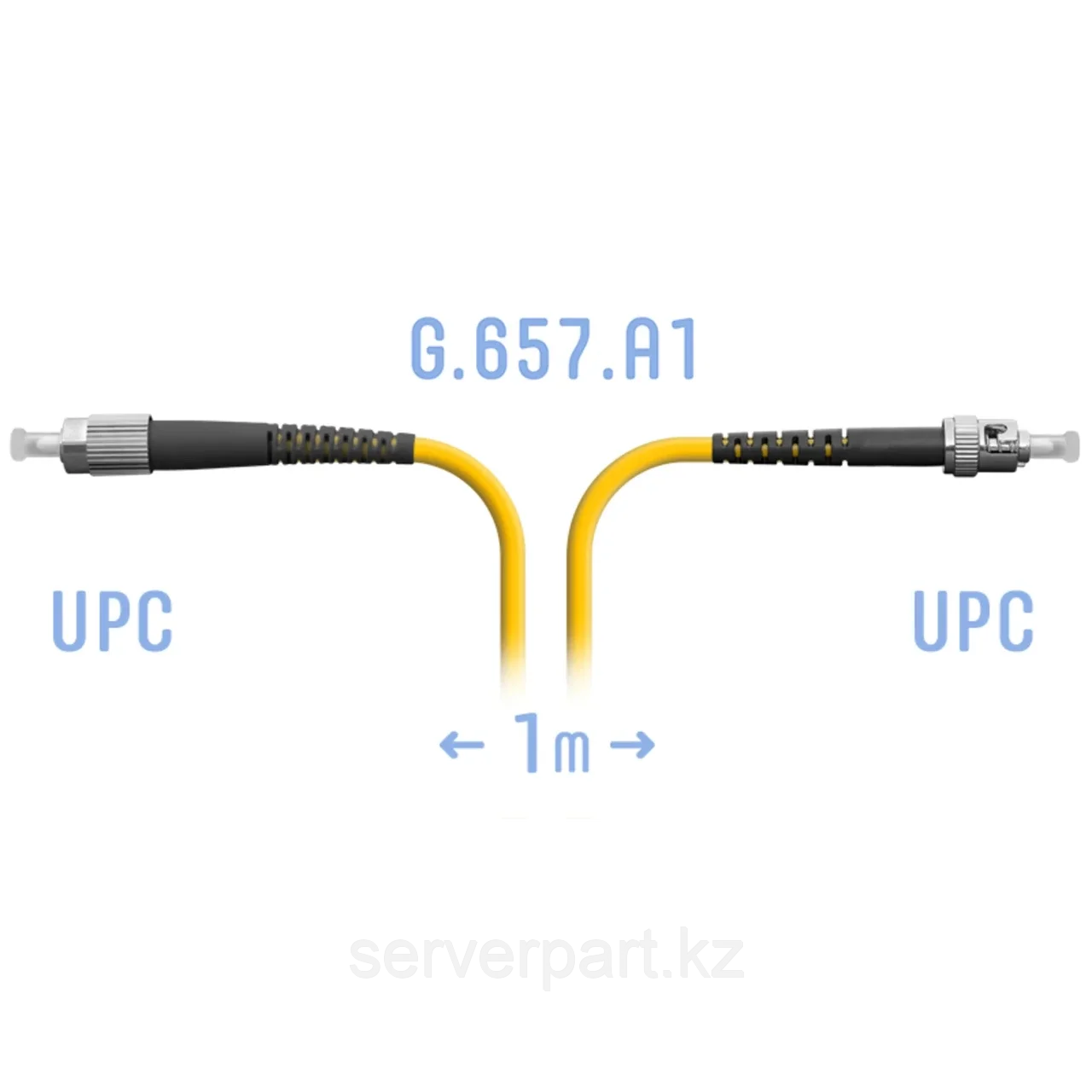 Патчкорд оптический FC/UPC-ST/UPC SM G.657.A1 1 метр (SNR-PC-FC/UPC-ST/UPC-A-1m)