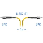 Патчкорд оптический FC/UPC-ST/UPC SM G.657.A1 1 метр (SNR-PC-FC/UPC-ST/UPC-A-1m)