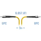 Патчкорд оптический FC/UPC-ST/UPC SM G.657.A1 3 метра (SNR-PC-FC/UPC-ST/UPC-A-3m)