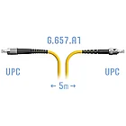 Патчкорд оптический FC/UPC-ST/UPC SM G.657.A1 5 метров (SNR-PC-FC/UPC-ST/UPC-A-5m)