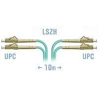 Патчкорд оптический LC/UPC MM Duplex 10 метров (SNR-PC-LC/UPC-MM-DPX-10m)