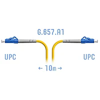 Патчкорд оптический LC/UPC SM G.657.A1 10 метров (SNR-PC-LC/UPC-A-10m)