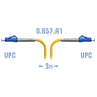 Патчкорд оптический LC/UPC SM G.657.A1 3 метра (SNR-PC-LC/UPC-A-3m)