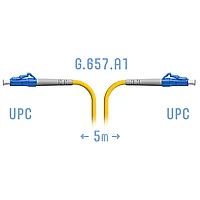 Патчкорд оптический LC/UPC SM G.657.A1 5 метров (SNR-PC-LC/UPC-A-5m)