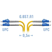 Патчкорд оптический LC/UPC SM G.657.A1 Duplex 0,5 метра (SNR-PC-LC/UPC-DPX-A-0.5m)