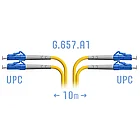 Патчкорд оптический LC/UPC SM G.657.A1 Duplex 10 метров (SNR-PC-LC/UPC-DPX-A-10m)