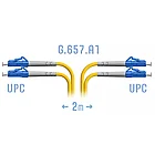 Патчкорд оптический LC/UPC SM G.657.A1 Duplex 2 метра (SNR-PC-LC/UPC-DPX-A-2m)