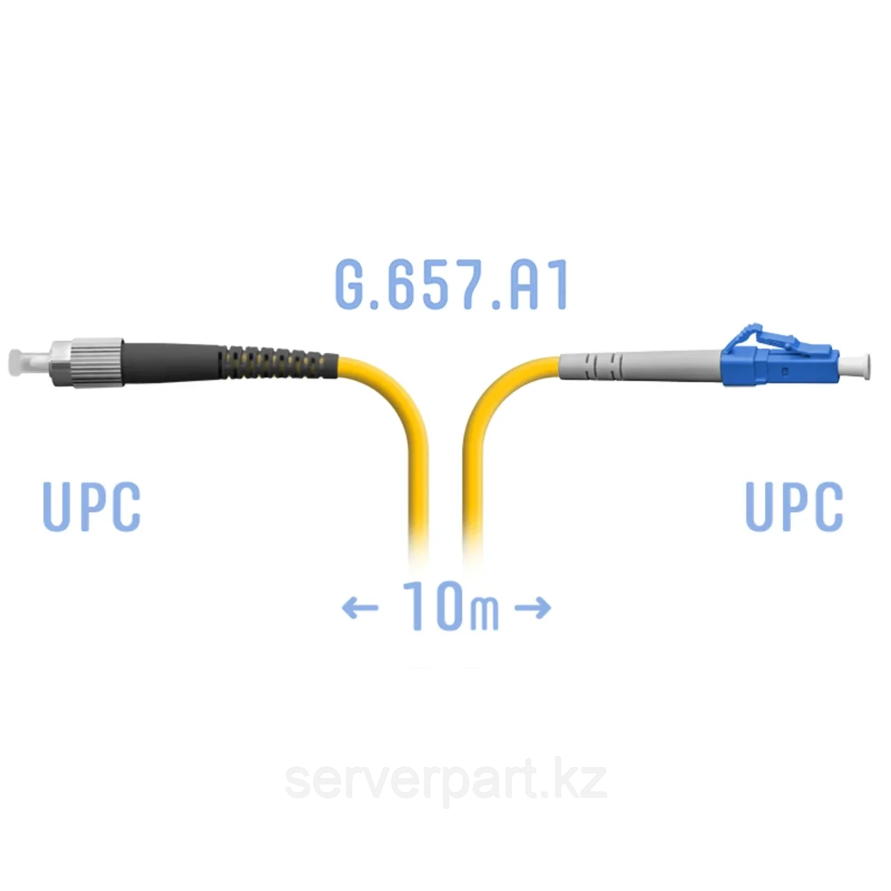 Патчкорд оптический LC/UPC-FC/UPC SM G.657.A1 10 метров (SNR-PC-LC/UPC-FC/UPC-A-10m)
