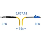 Патчкорд оптический LC/UPC-FC/UPC SM G.657.A1 10 метров (SNR-PC-LC/UPC-FC/UPC-A-10m)