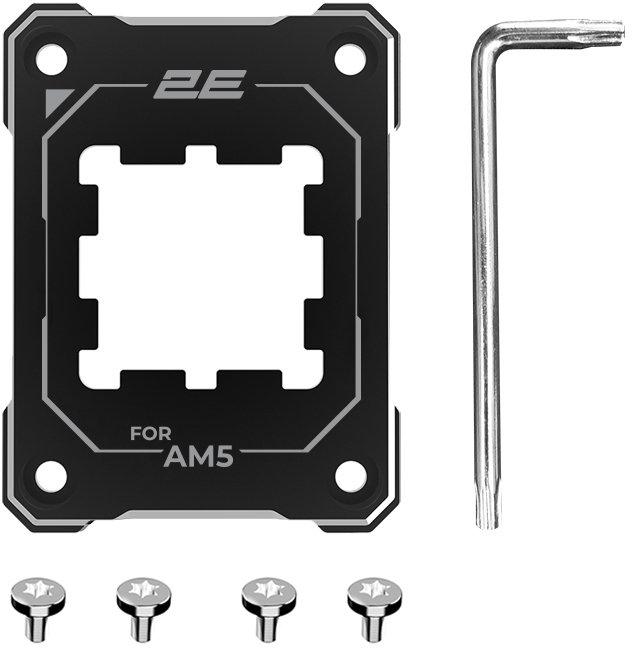 Контактная рамка для процессора 2E GAMING AIR COOL SCPB-AM5  Aluminum  Black 2E-SCPB-AM5