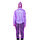 Дождевик с капюшоном на кнопках многоразовый фиолетовый, фото 3
