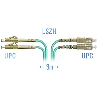 Патчкорд оптический LC/UPC-SC/UPC MM Duplex 3метра (SNR-PC-LC/UPC-SC/UPC-MM-DPX-3m)