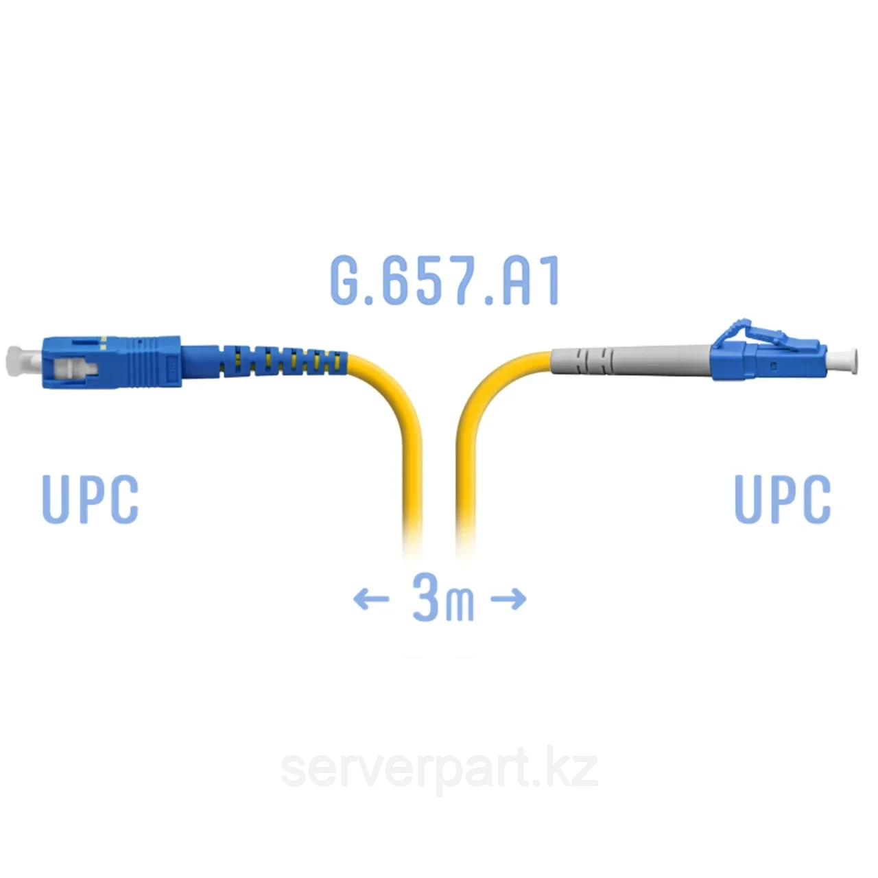 Патчкорд оптический LC/UPC-SC/UPC SM G.657.A1 3 метра (SNR-PC-LC/UPC-SC/UPC-A-3m)