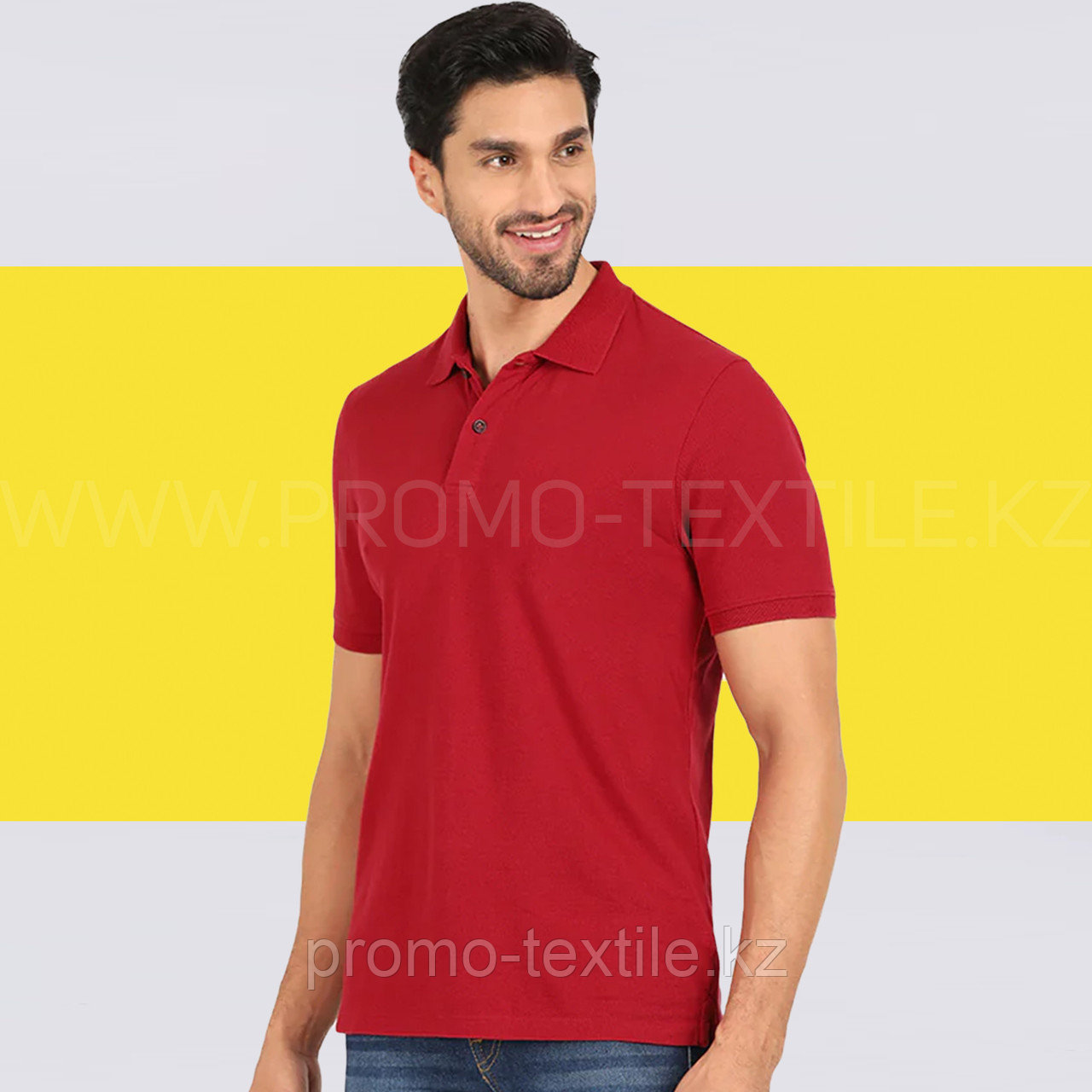 Пошив футболки поло на заказ | Рубашка поло красного цвета (Турция)