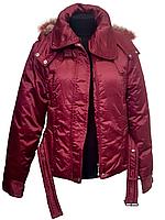 Теплая Женская Короткая Куртка Пуховик с Капюшоном 44 размера