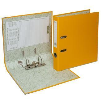 Папка-регистратор "Eco" А4 с бок. карманом, 70мм, желтый