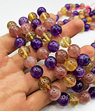 Микс  камней - аметист, розовый кварц, клубничный кварц, цитрин, 10мм, фото 3