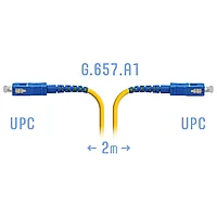 Патчкорд оптический SC/UPC SM G.657.A1 2 метра (SNR-PC-SC/UPC-A-2m)