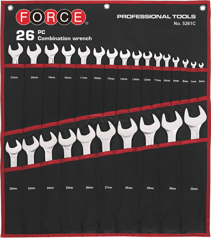 Набор комбинированных гаечных ключей 26 предметов FORCE 5261C (5261c) - фото 1 - id-p111143659