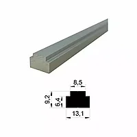 Профиль алюминиевый 13х9,2 длина 0,6 м для TR19 TR31 TR33 Woodwork TR13.060