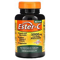 American Health, Ester-C, Витамин С, 1000 мг, с биофлавоноидами, 90 таблеток