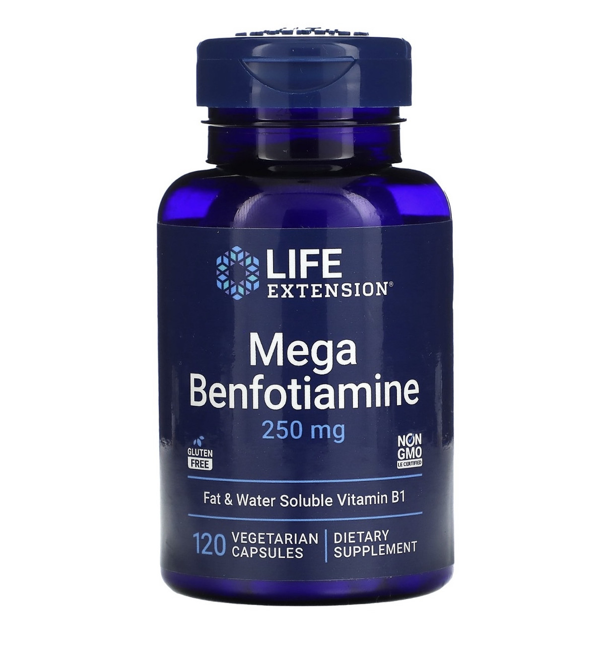 Life extension мега-бенфотиамин, 250мг, 120 вегетарианских капсул - фото 1 - id-p111150738
