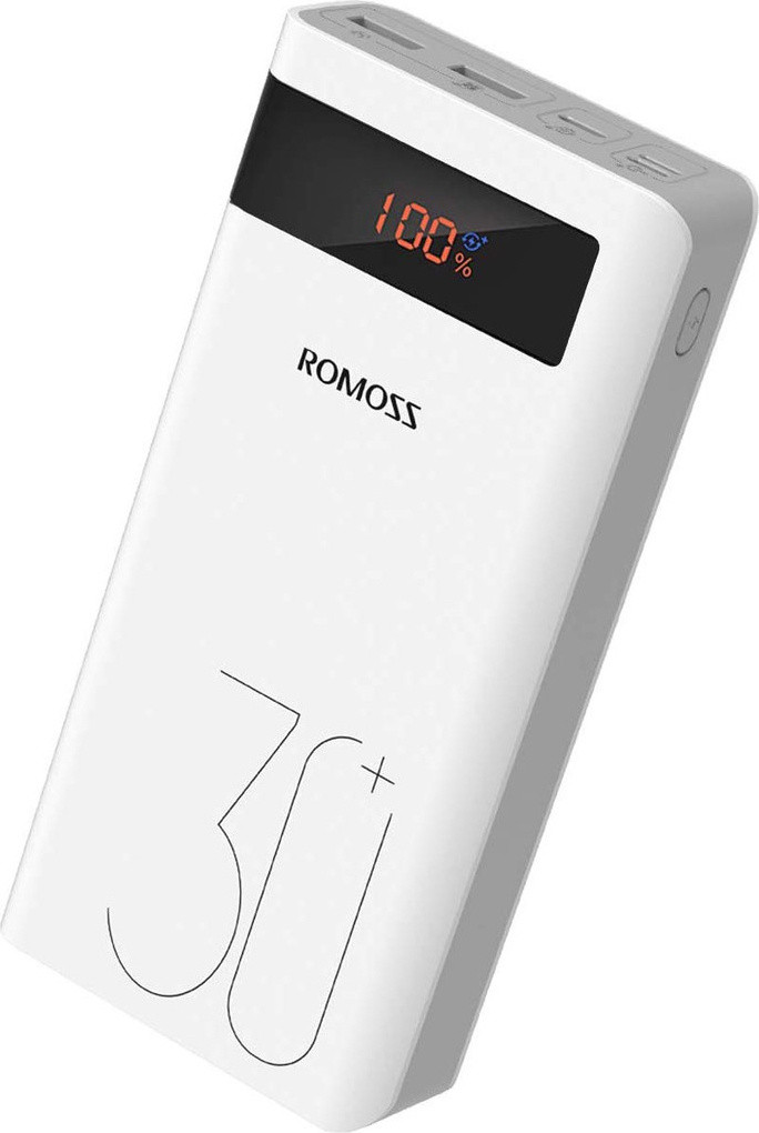 Внешний аккумулятор Romoss PHP30 Pro Sense 8P+ 30000 мАч белый - фото 3 - id-p111150887