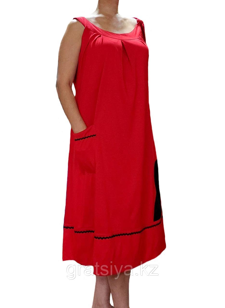 Модное Летнее Красное Платье - Сарафан - фото 2 - id-p102181659