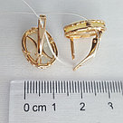 Серьги из золочёного серебра с перламутром Diamant 93-320-01601-1 позолота, фото 3