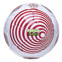 Мяч футбольный ATEMI TARGET, PVC, бел/красн, р.5 , р/ш, окруж 68-70
