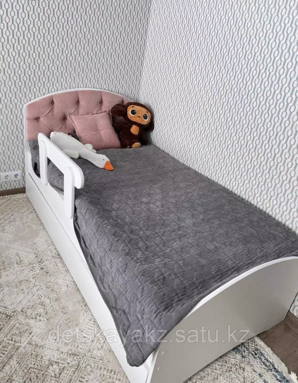 Кровать детская подростковая Классика розовая - фото 4 - id-p111151259