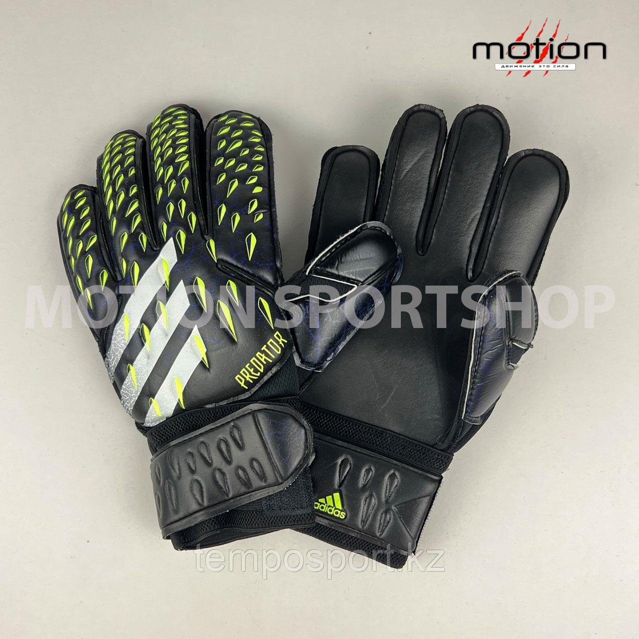Вратарские перчатки Adidas Predator Match Fingersave, черный (размеры: 8,9) - фото 6 - id-p108760351
