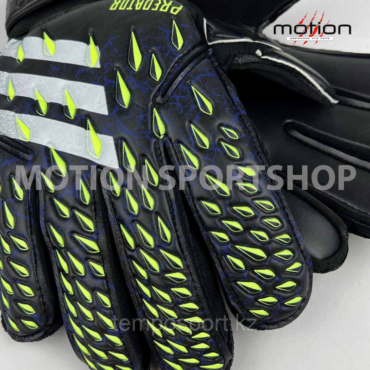 Вратарские перчатки Adidas Predator Match Fingersave, черный (размеры: 8,9) - фото 3 - id-p108760351