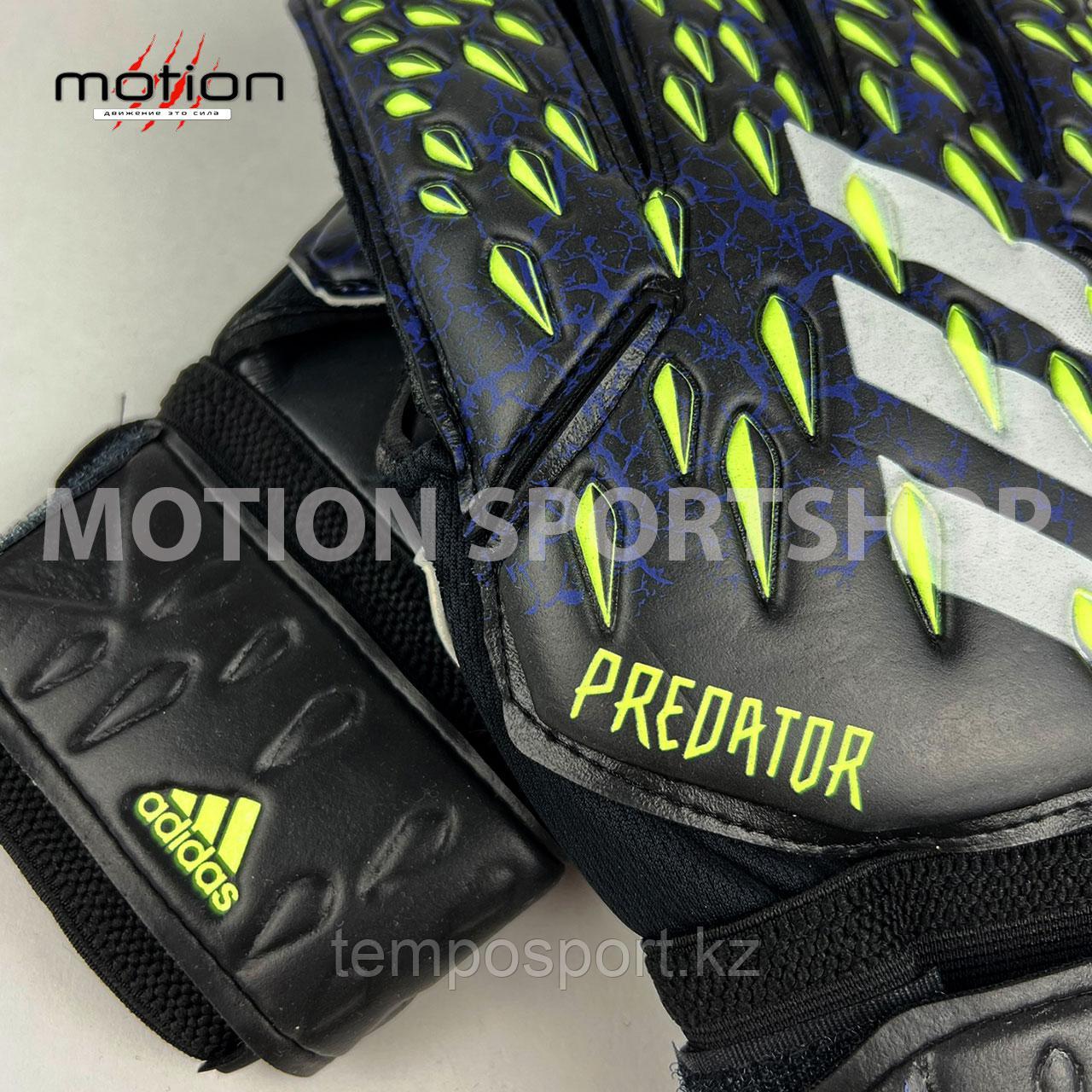 Вратарские перчатки Adidas Predator Match Fingersave, черный (размеры: 8,9) - фото 2 - id-p108760351