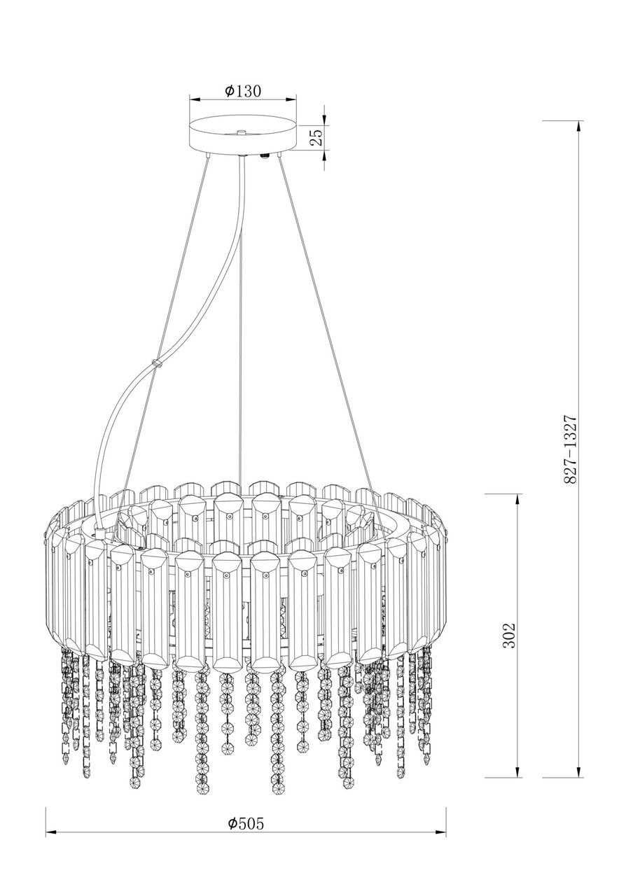 Подвесной светильник Maytoni MOD097PL-06CH - фото 6 - id-p111152702