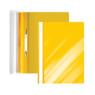 Папка-скоросшиватель, А4, 0,14/0,18 мм, ПП, желтый, глянцевый, Forofis
