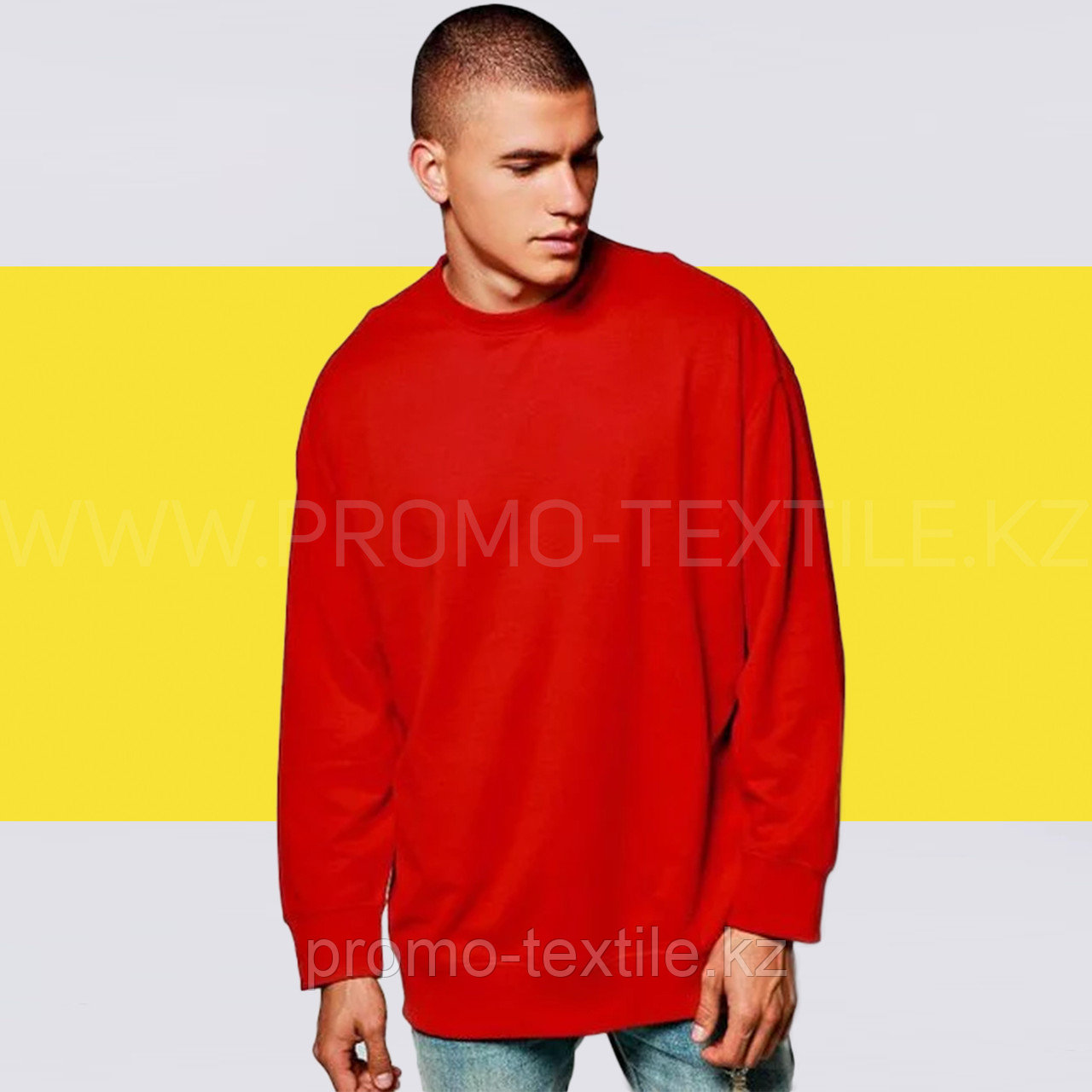 Свитшот свитер оверсайз қызыл түсті| Свитшоттар oversize тігу - фото 1 - id-p111152129