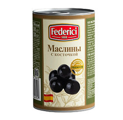 Маслины Federici, с косточкой, 300 г.