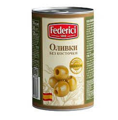 Оливки Federici, без косточки, 300 г.
