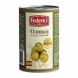 Оливки Federici, с косточкой 300 г.
