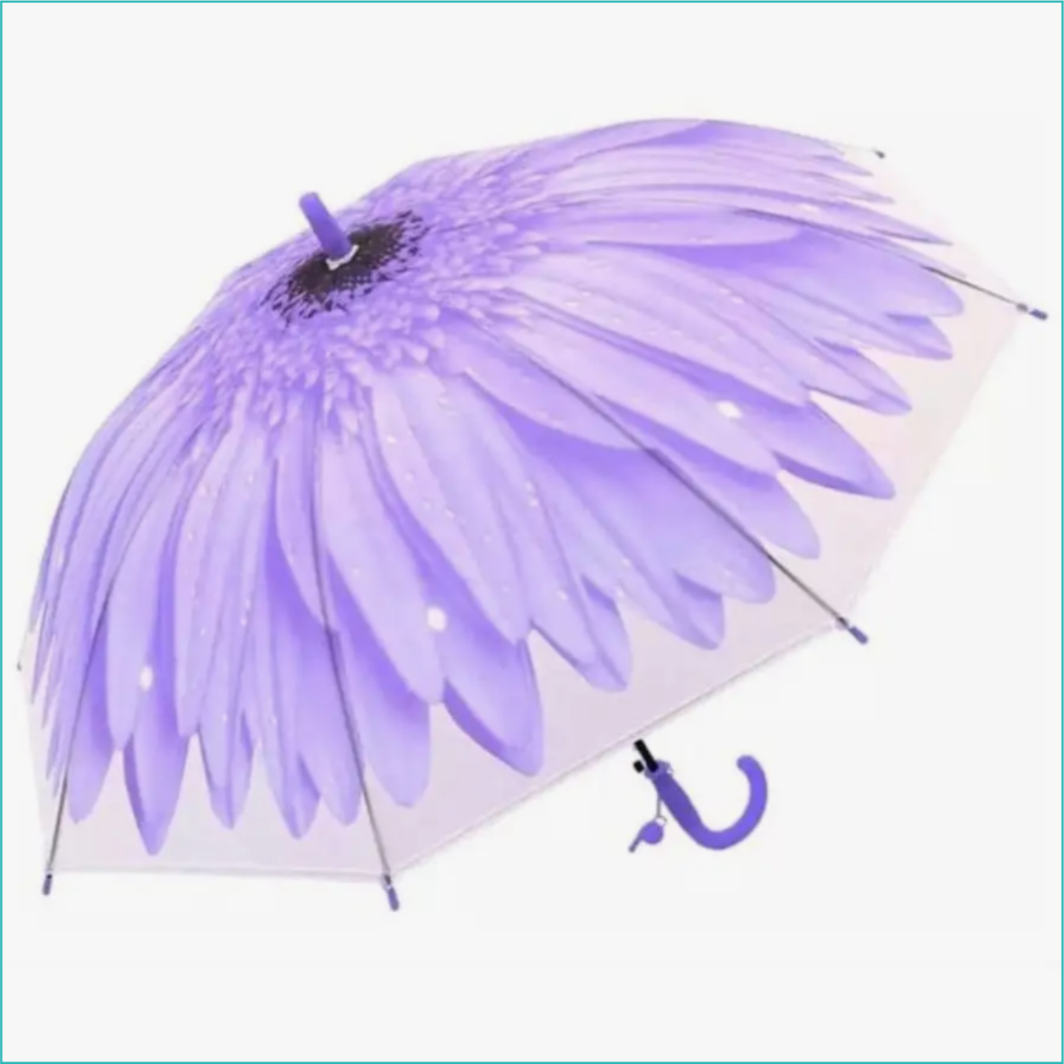 Зонт детский "Цветок" (фиолетовый) со свистком