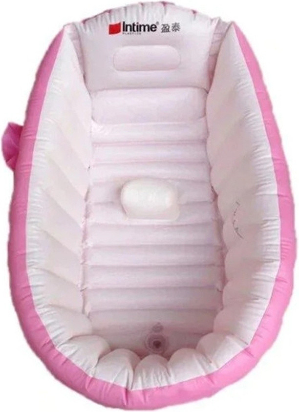 Intime Baby ванночка надувная для малышей, розовая, для девочки - фото 2 - id-p111162060