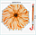 Зонт детский "Цветок" (Оранжевый) со свистком, фото 2