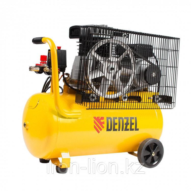 Компрессор воздушный BCI2300/50, ременный привод, 2.3 кВт, 50 литров, 400 л/мин Denzel - фото 1 - id-p111182165
