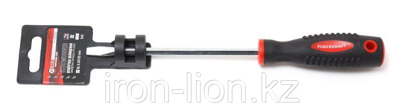 Forcekraft Отвертка шлицевая магнитная "Profi" S2 SL5.5х75мм, на пластиковом держателе FORCEKRAFT FK-70155075 - фото 1 - id-p111183392