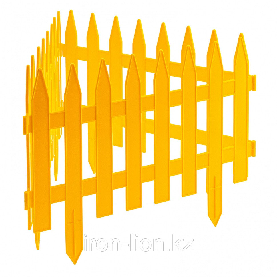 Забор декоративный "Рейка", 28 х 300 см, желтый, Россия, Palisad - фото 1 - id-p111191074