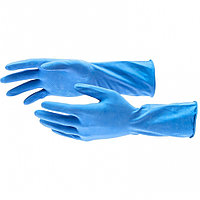 Перчатки хозяйственные латексные c хлопковым напылением, XL, Elfe