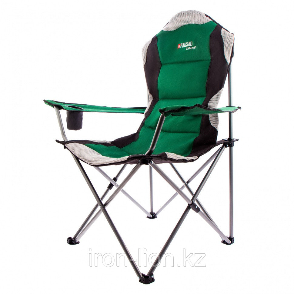 Кресло складное с подлокотниками и подстаканником, 60 х 60 х 110/92 см, Camping Palisad - фото 1 - id-p111191215