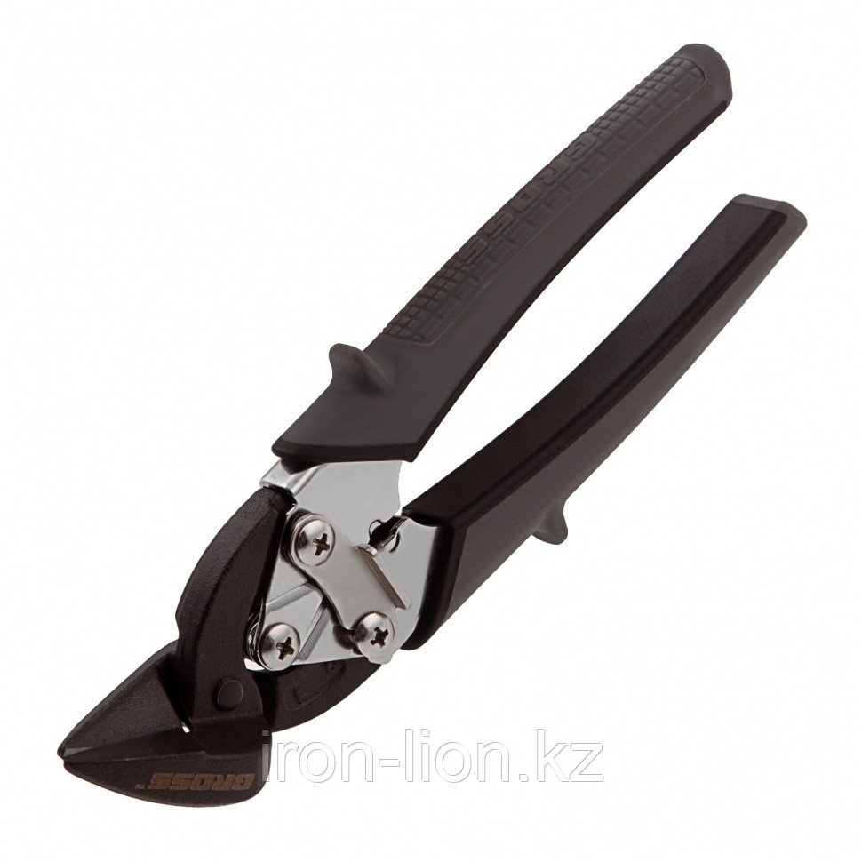 Ножницы по металлу "Piranha", 185 мм, прямой и левый рез, сталь СrM, двухкомпонентные рукоятки Gross - фото 1 - id-p111193743