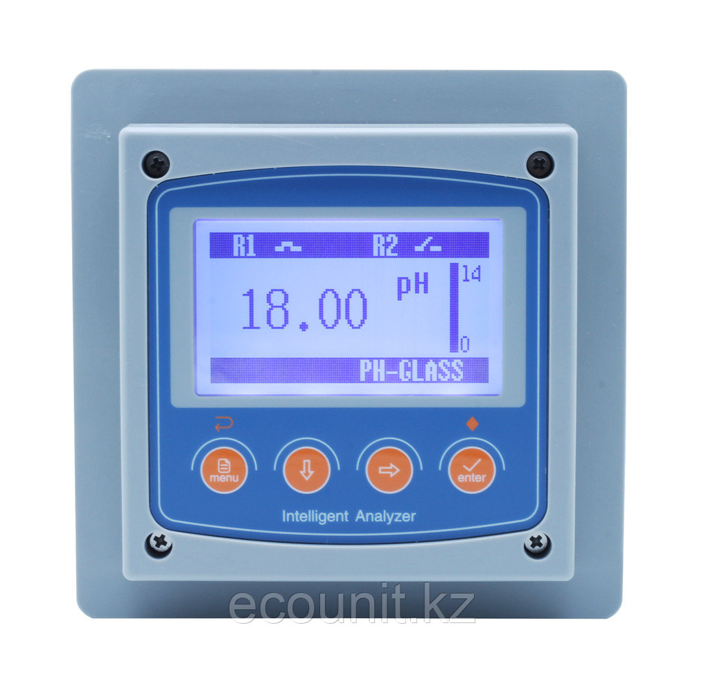 Ecounit APX1-C2-A Контроллер pH/ОВП (0-14pH, 2000мВ, 4-20мА, RS485, питание 100-240В, 50Гц) в комплекте с
